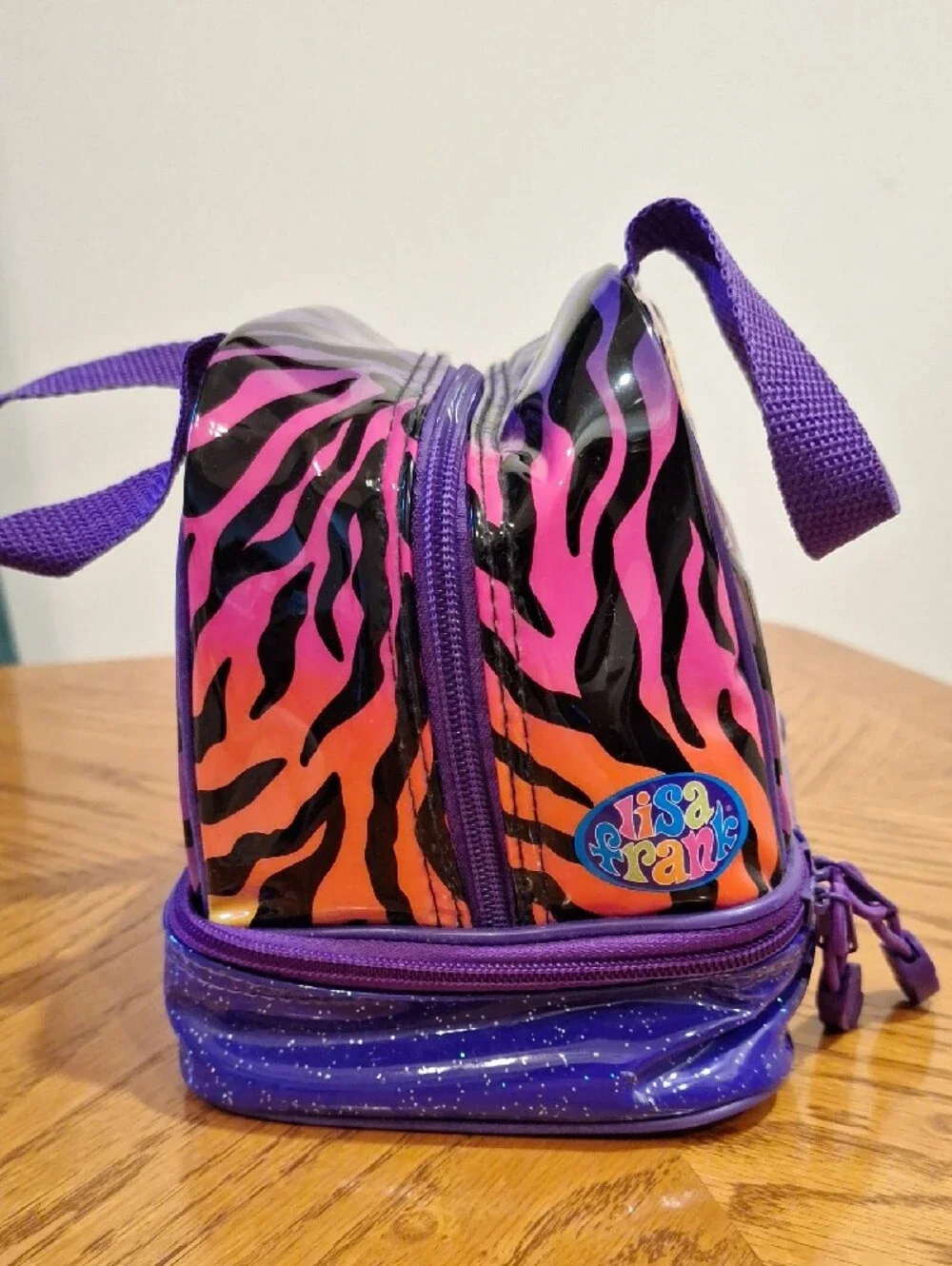 Rare Lisa Frank Purple Tiger Rainbow Lunch Bag